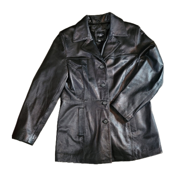 Colebrook and Co Jackets & Blazers - Colebrook & Co Womens 100% Leather Coat Large Black Blazer Jacket